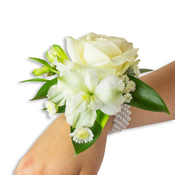 WHITE WONDERS WEDDING CORSAGE